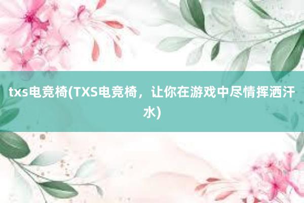 txs电竞椅(TXS电竞椅，让你在游戏中尽情挥洒汗水)