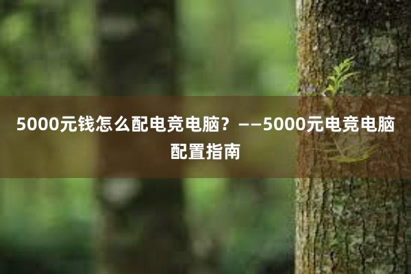 5000元钱怎么配电竞电脑？——5000元电竞电脑配置指南