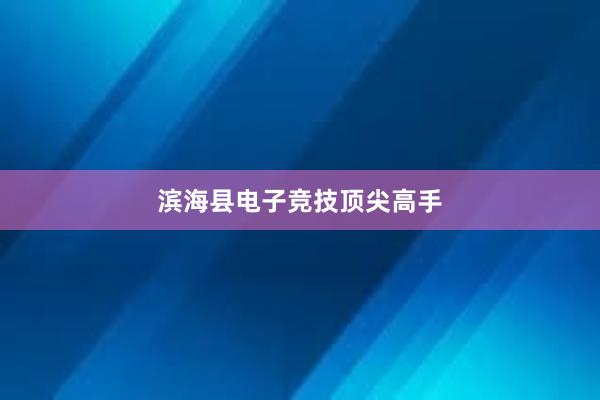 滨海县电子竞技顶尖高手