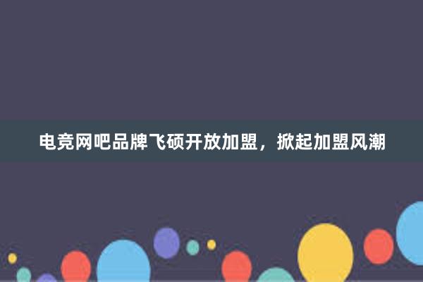 电竞网吧品牌飞硕开放加盟，掀起加盟风潮